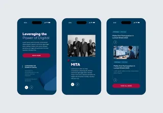 MITA mobile screens 'Leveraging the power of digital' with a team photo