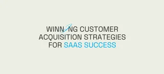 Cover reading Winning customer acquisition strategies for SaaS success on a pale background