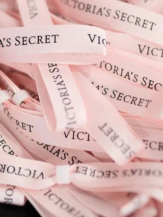 Pink Victoria's Secret branded ribbons